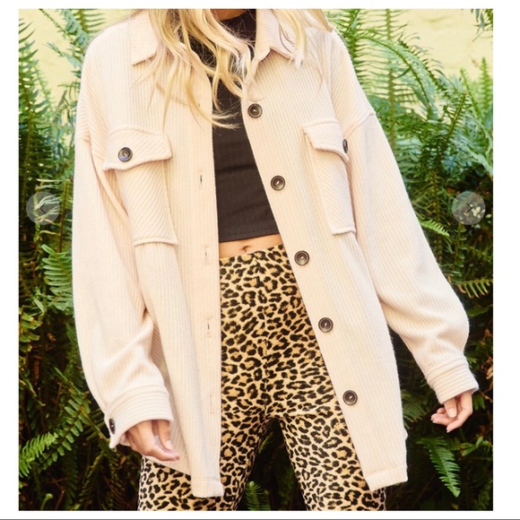 11 Boyfriend Bold Rib Cozy Shirt Jacket - Picture 4 of 5